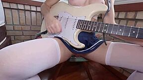 Busty guitarist endures intense double penetration