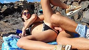Leaked outdoor vacation tape reveals 18yo yoya grey's cowgirl deepthroat with brunette teen