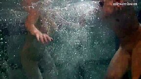 Lesbians Katka Barbara Bounce Underwater!