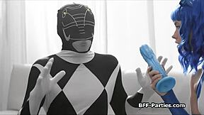 sexy rangers sharing in uniform