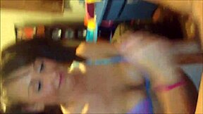 Beautiful blue-eyed teen 18+ amateur gives homemade blowjob in cute sex tape