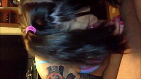 Beautiful blue-eyed teen 18+ amateur gives homemade blowjob in cute sex tape