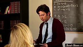 Slutty stepsister rides cock with wild passion in taboo fantasy.