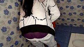 caught fingering in bathroom and fucked her pussy hard