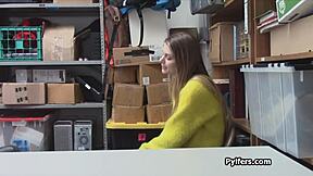 Russian shoplifter with big tits busted and drilled! 😱