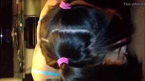 Beautiful blue-eyed teen 18+ amateur gives homemade blowjob in cute sex tape