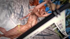 topless beach fun with my petite redhead beauty! 🏖️