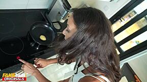 Horny Step Mom MILF Seduces Teen Step Son for Anal and Creampie