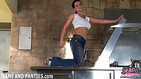 This mature woman enjoys close moments with her stepson in various positions.