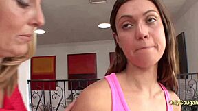 brenda's tongue explores alyssa reece's sweet young pussy with passion