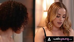 Lonely petite 18+ alexis tae has passionate sex with pawg roommate anna claire clouds