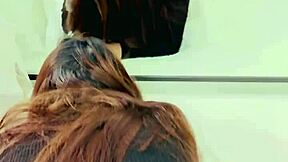 Latina wife in lace panties surprises me.