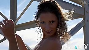 Belgium Model Miluniel Louis Strips for Outdoor Ass Play