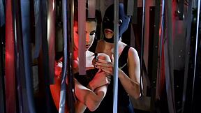 Masked encounters in a private setting with a blonde young woman.