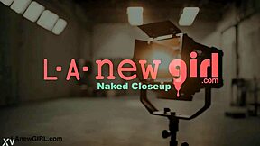 A lovely brunette model showcases her attractive physique in a photoshoot.