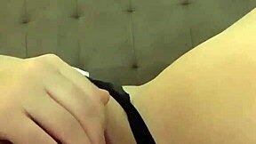 luxury escort girl with WHITE SKIN MASTURBATES on BED in HOTEL ROOM before CLIENT