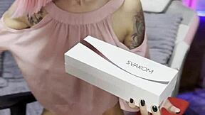 tryin’ new Santa’s gift on my pussy, so hottt!