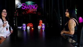 Morena Marcelly Melo Slobbers on Toy in Sheer Red Lingerie