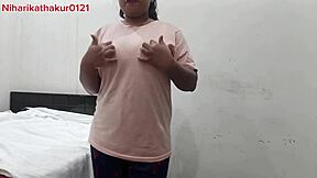 Desi Indian Niharika flaunts big boobs and wet pussy.