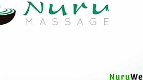 Petite Sexy Blonde Teen Preps Client for Wild Nuru Massage - Anna Claire Clouds