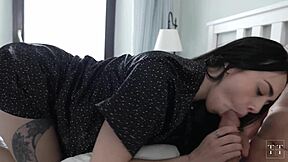 sensual homemade sex with a cute skinny student couple. wet moans fill the room.