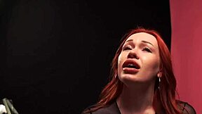 Redhead's first deepthroat virginity