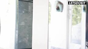 Skinny 19yo teen Vanessa Sky fucked hard by lucky roommate in full scene