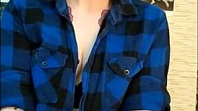 Stunning young babe edges her friend’s cock with lipstick fetish play