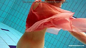 Hot Deniska Strips Naked Underwater in Sexy Teen Pool Scene