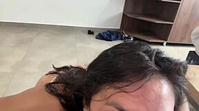 i got facefucked hard by my latina gym lover with spit and slaps