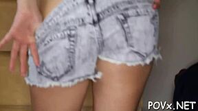 sexy teen gets bent over for hot action