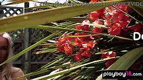 Skinny Blonde Teen Roxy Shaw Stripping Outdoors!