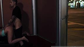 Valerie White bound as flight attendant slave in domination sex