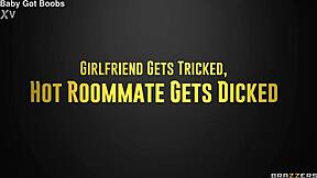 Girlfriend Tricked as Hot Roommate Delilah Day and Angel Youngs Get Dicked