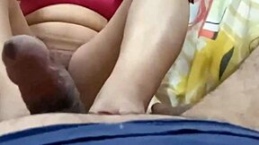 Stepdaddy rubs stepdaughter's wet pussy lips 😏