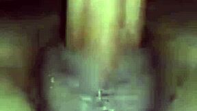 Novinha rides friend, switches from pussy to ass, he cums in her ass.