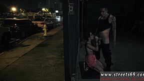 she sucks cock outside, glasses make her irresistible. never thought i'd see such bold outdoor action.