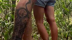 대학 친구 캠핑 숲속에서 좆 박기