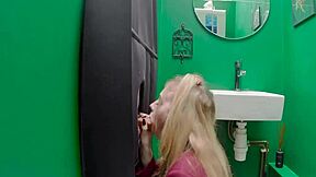 damn, this gloryhole teen sucks cock like a pro!