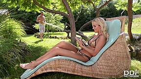 Aisha's Tight Pussy Filled in Garden