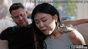 tiny asian teen explores bdsm with bestie and bf