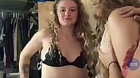 Sexy Girl Hanging Out With Her Friends