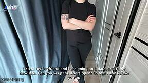 Roommate fucks me hard before date with boyfriend, cum on ass 😏