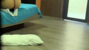 Hot perv catches schoolgirl shaking ass in uniform