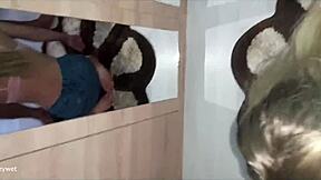 young girl next door enjoys a creampie in the neighborhood.