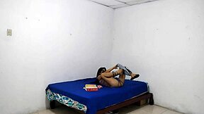 Pretty Canadian student offered sex toys by salesman masturbates in lingerie. Huge ass shaking