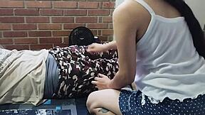 Mi Madrastra Infiel Swallows My Semen After Sucking Me Off