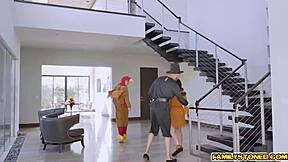 Cock sucking girls drop to knees for hardcore oral action