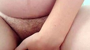 Look, pregnant babe rides and plays with herself solo