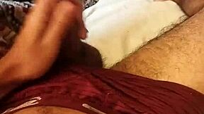 Young 18+ Brazilian amateur jerking off to orgasm at home